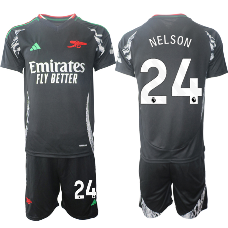 Men 2024-2025 Club Arsenal away Black #24 Soccer Jersey